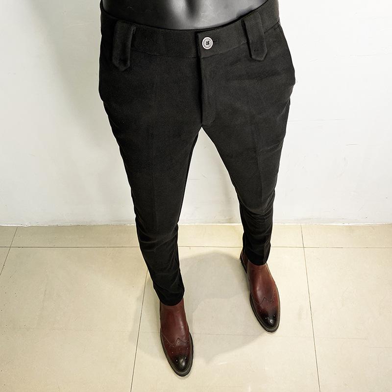 Pánské podzimní 2022 korejského stylu slim-fit business casual kalhoty