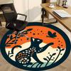 1pc Cat Butterfly Office Round Area Rug,  Mat Suitable For Office, Under Office Chairs Bedroom Living Room Home Decor, Room Deco