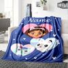 Customizable Gaby's Bubble House4 Throw Blanket – Personalized Name, All-Season Cozy Snug Blanket, Machine Washable, Personalized Blanket