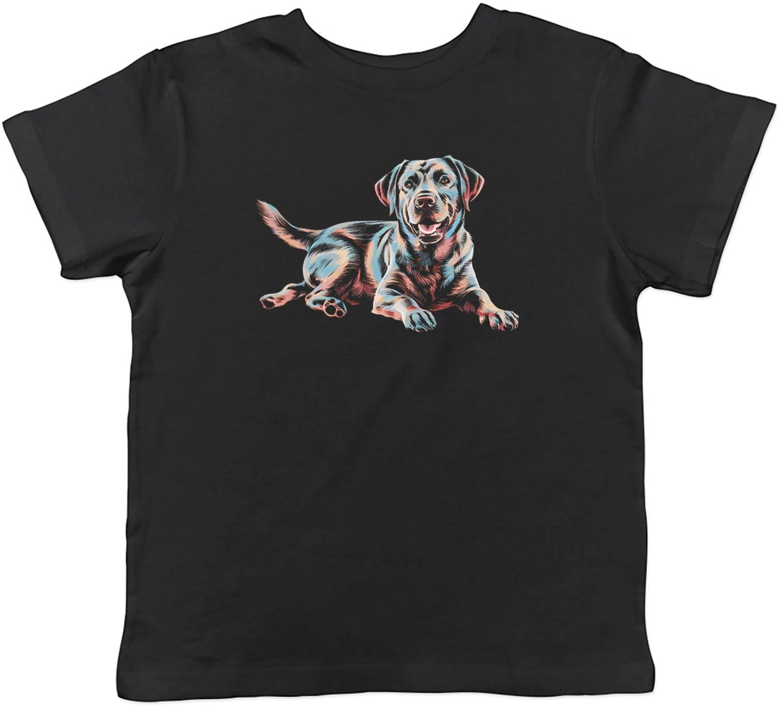 Labrador Retriever Mans Best Friend Pet Dog Kids T-Shirt Boys Girls Gift 100