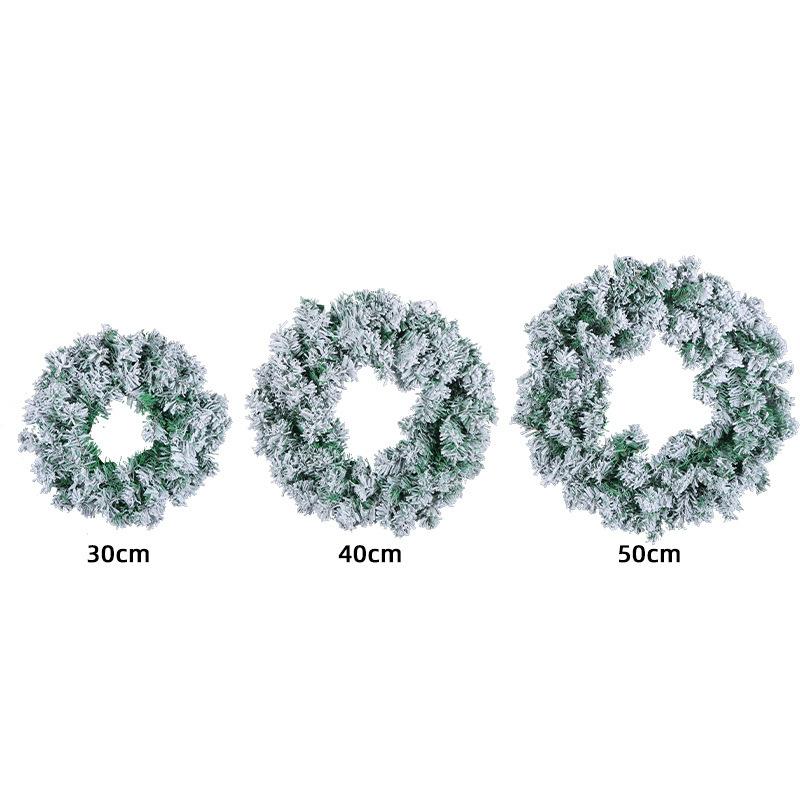 Trendy Christmas Wreath 2023 Snowy Pvc Vine Wreath For Festive Decor Small Medium And Large Sizes