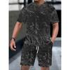 2026 Herren T-Shirt und Shorts 2-teiliges Set Übergröße Outdoor Urlaub