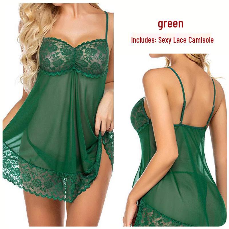 Nou Neglijeu Sexy din Dantelă cu Jartieră și Tul European și American