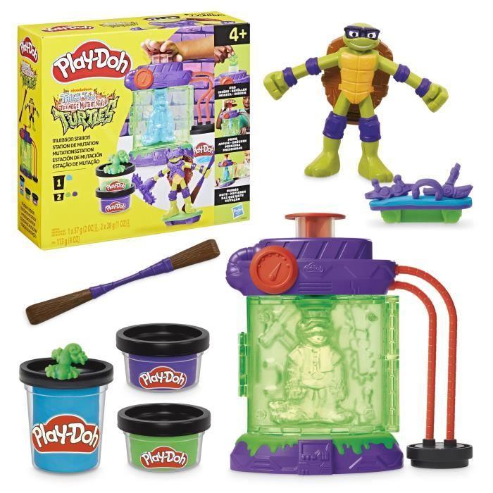 Play-Doh Les Tortues Ninja Station de mutation, coffret de pâte à modeler, loisirs créatifs pour enfants, dès 4 ans