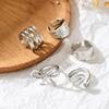 5Pcs/Set Geometric Irregular Metal Lines Opening Rings for Women Men Exaggerated Bow Knot Finger Rings Party Jewelry Accessories
