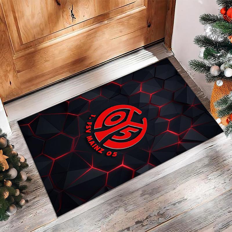 Mainz FC Voetbal Voetbal Patroon Zacht Vloerkleed Antislip Binnen Vloerkleed Sport Decoratie Mat voor Slaapkamer