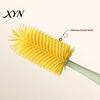 Long Handle Scrubber 5 in 1 Silicone Cup Brush with Handle, Multifunctional Deep Non Slip Cleaning Brush, Non-slip Reusable Cleaner for Baby