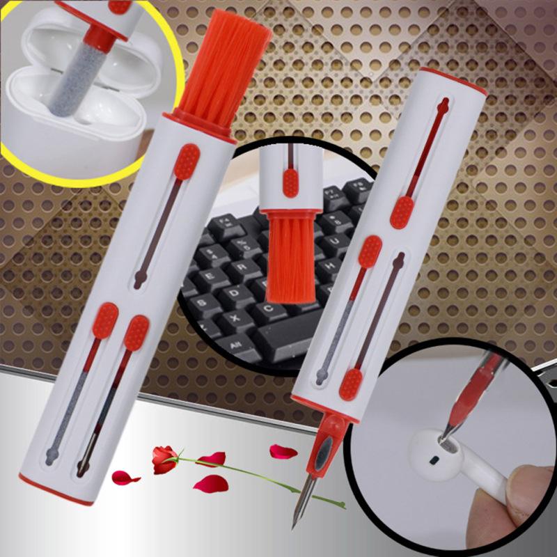 Bluetooth-compatible Headset Cleaning Pen Push-pull Retractable Pen Dust Removal Washing Brush