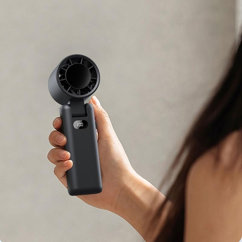 Portable Foldable Desk Fan USB Rechargeable Cordless Fan With Adjustable 5 Speed For Home Office Travel Bedroom