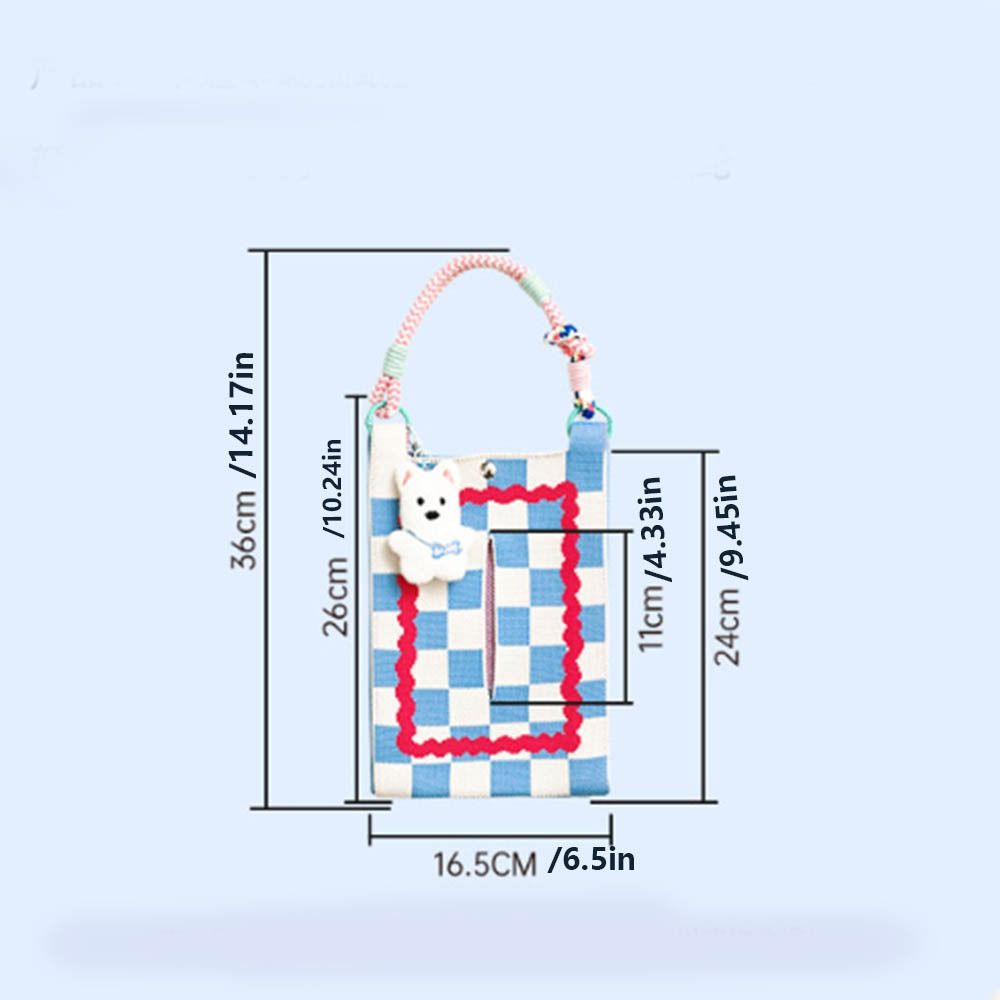 Space Saving Tissue Case Holder INS Car  Hanging Napkin Holder  Car Interior Decoration