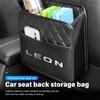 Leather Car Seat Storage Bag Chair Back Water Cup Tissue Box For Seat FR Cupra Leon Ibiza Exeo Alhambra Altea Tarraco Exeo