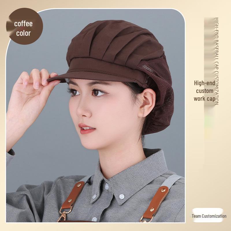 Women's Breathable Dustproof Kitchen Chef Hat - Sanitary Head Cover for Catering and Workshops