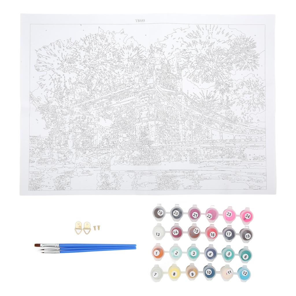 Paint By Numbers Big Ben 40x50cm Safe Nontoxic Acrylic Paint Easy Operation Exquisite Details DIY