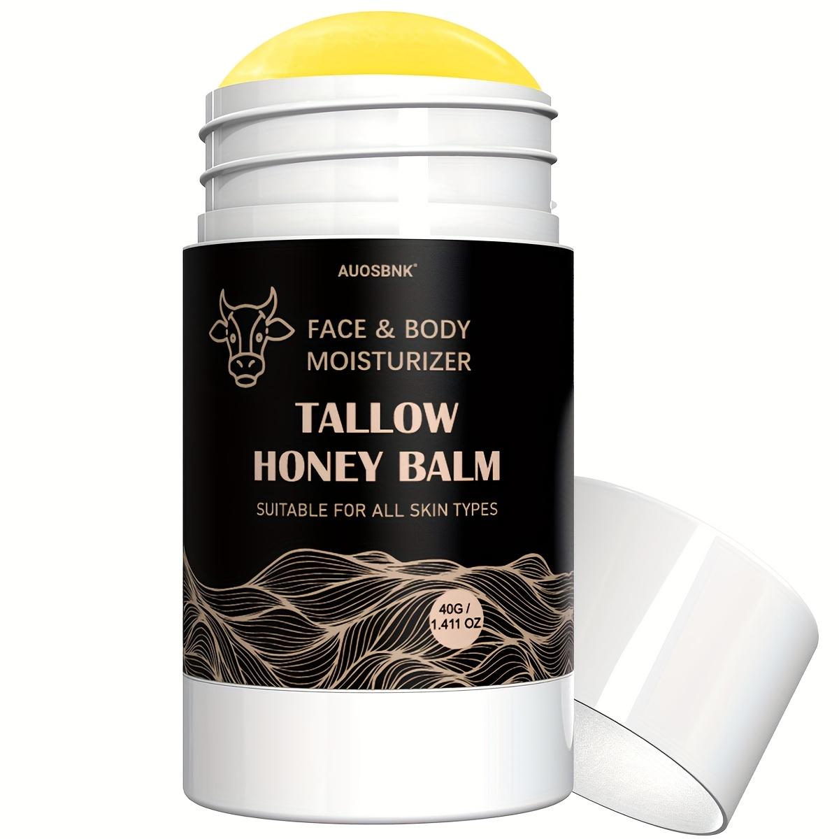 

Tallow Honey Balm With Honey& Olive Oil, Deep Moisturizing Cream for Face, Body& Hands, Soothes Dry, Sensitive Skin, All Natural-40g