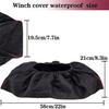Winch Cover, Heavy Duty Waterproof Dust-Proof Winch Protection Cover, Ideal For Electric Winches 8500-17500 Lbs For Jeep, ATV, Boat,Trailer,Sailboat