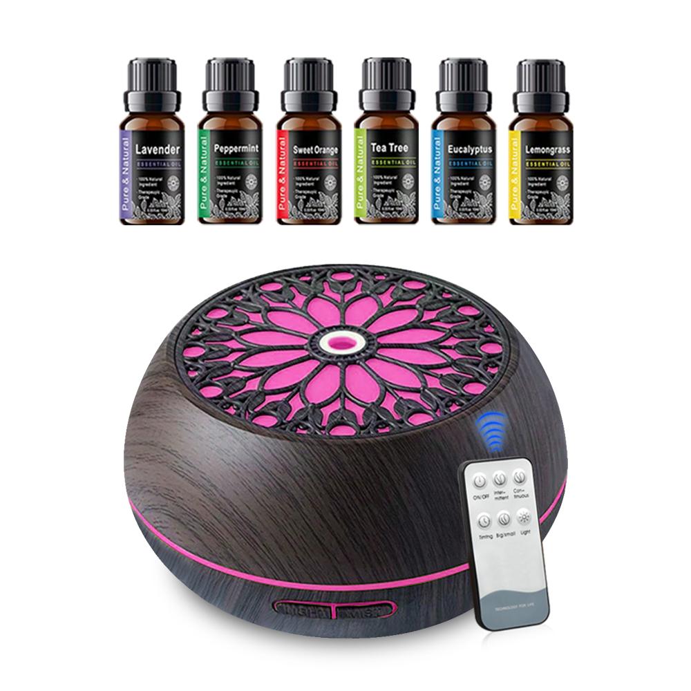 Diffuser For Home 550ml Diffuser  6 Therapeutic Oils  Soundwave Tech Remote Controlled Mist  Light Modes