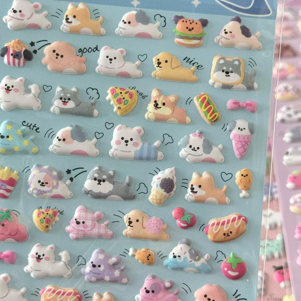 Ute 3D Stereo Student Sticker Kawaii Cartoon Ghost Animal Scrapbook Journal Sticker DIY Decor Camera Phone Stationery Sticker
