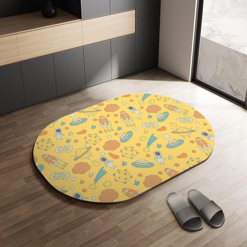 

Коврик для пола из диатомовой грязи Space Planet, туалетный коврик для ног, коврик для ванной комнаты, впитывающий воду, противоскользящий, коврик для двери туалета, быстросохнущий, коврик для двери 40X60cm 15.7X23.6in