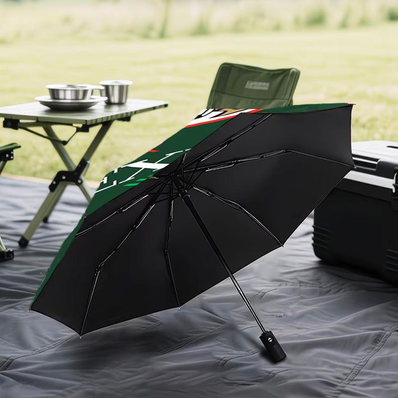 1PC Mexico Football Team Emblem Printed Umbrella Folding umbrella, automatic umbrella 8-Frame for Travel, camping Fan gifts Christmas Gifts