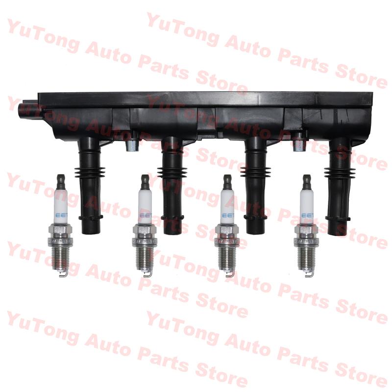 For Opel Corsa D 1.4 Meriva B Adam M13 Mokka Vauxhall Astra J Chevrolet Cruze Trax Orlando 2015 Ignition Coil & Spark Plugs Kit