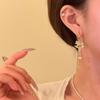 Benmingnian Horse Pearl Copper Coin Tassel Earrings
