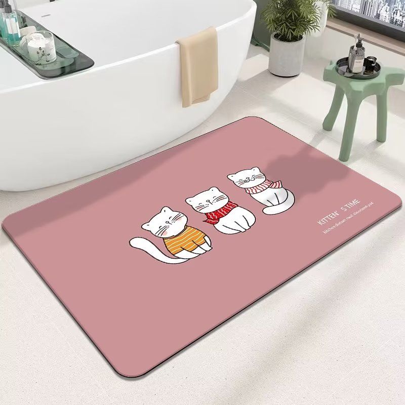 

Впитывающий коврик из диатомовой земли, противоскользящий коврик для ног у двери в ванную, раковина в ванной, ванная комната, быстросохнущий, устойчивый к загрязнениям 40X60cm 15.7X23.6in