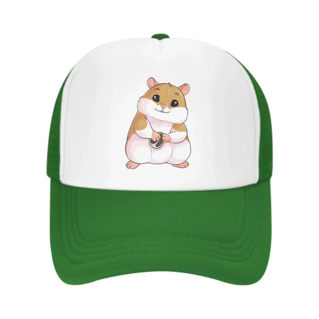 Hamster Protects Melon Seeds Summer Leisure Sports Daily Sun Hat Fishing Outdoor Unisexs and Womens Truck Caps Fashion