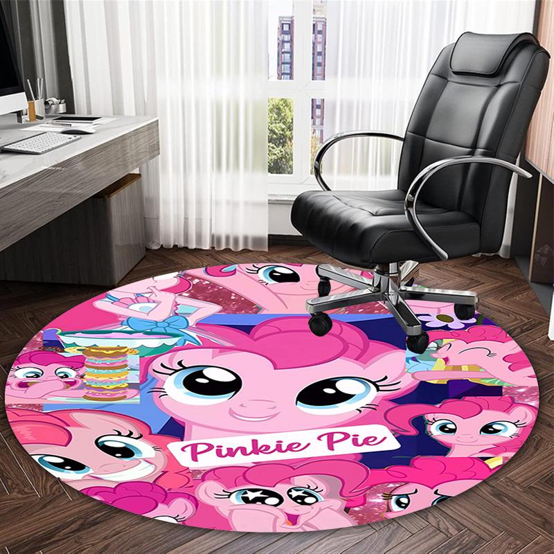 1pc My Little Pony2 Print Round Carpet Chair Round Carpet Suitable for Bedroom Living Room Home Decorative Carpet