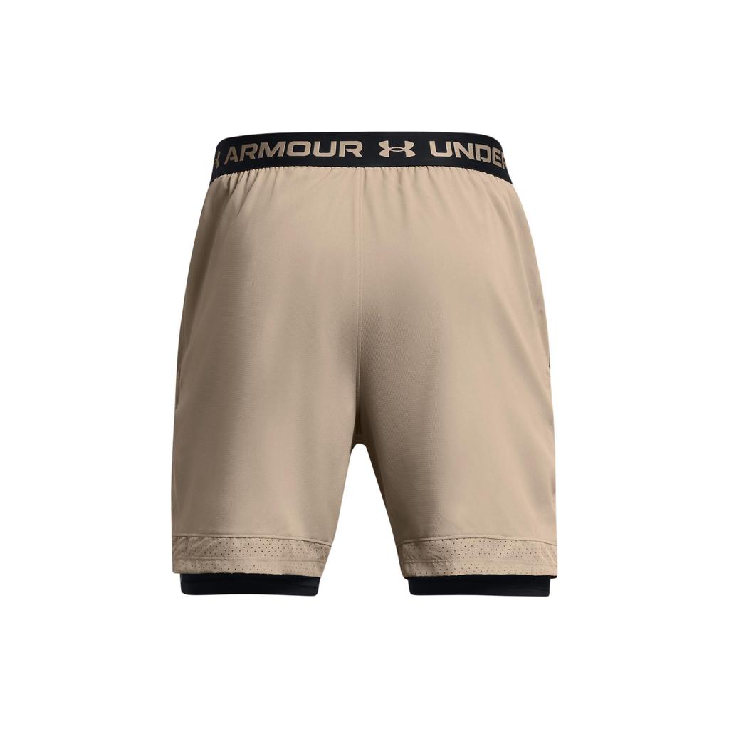 Under Armour UA Vanish Letter Logo Print Mid-Rise Casual Shorts Men Shorts Khaki 1373764-203