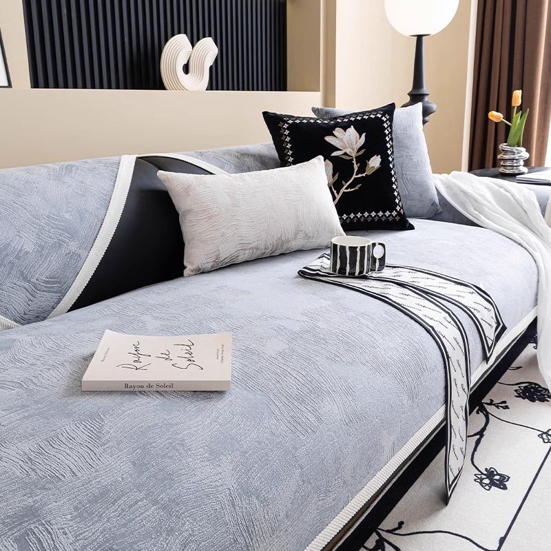 New Sofa Cushion Four-Season Universal Non-Slip Seat Cushion Light Luxury High-End Sofa Cover Chenille Cover