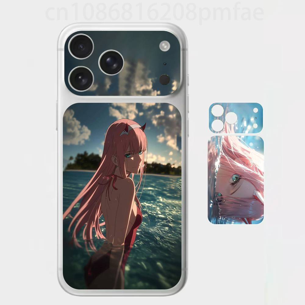

Cute Darling Girls Zero Two Premium Skin Wrap for iPhone 17 Pro/Max, Back Frame Camera Protective Decal (Not Case) iPhone17pro