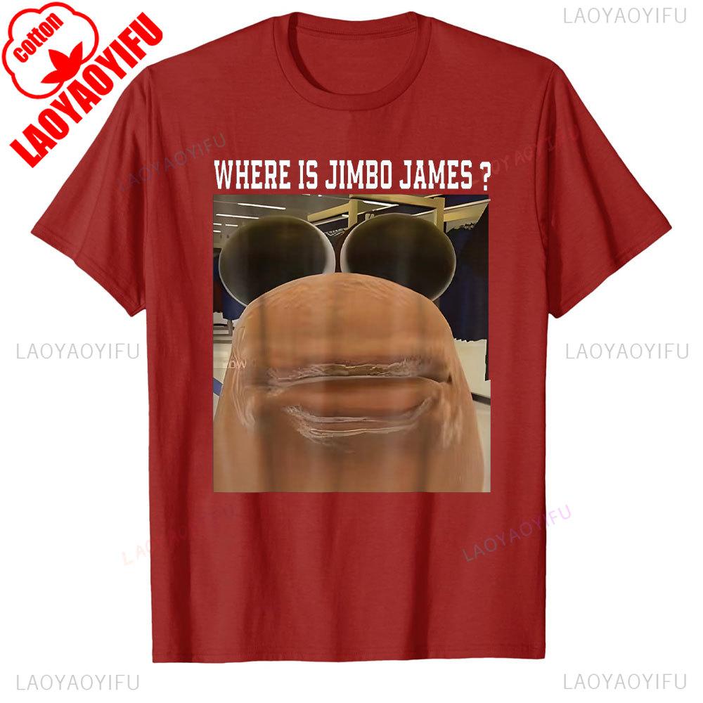 WHERE IS JIMBO JAMES Funny Marcus The Worm Where Is Jimbo James Meme Shirt Graphic T Shirts Women Unisex Cotton Tshirt Streetwear S