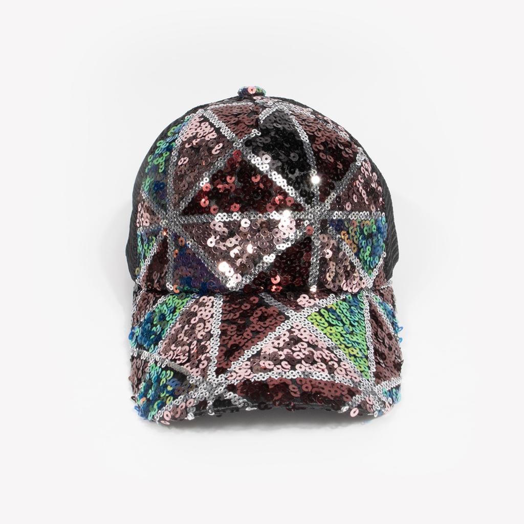 Fashionable Unisex Glitter Baseball Cap Adjustable Breathable Colorful Spring Summer Autumn Hat for Men Women Hip Hop Style