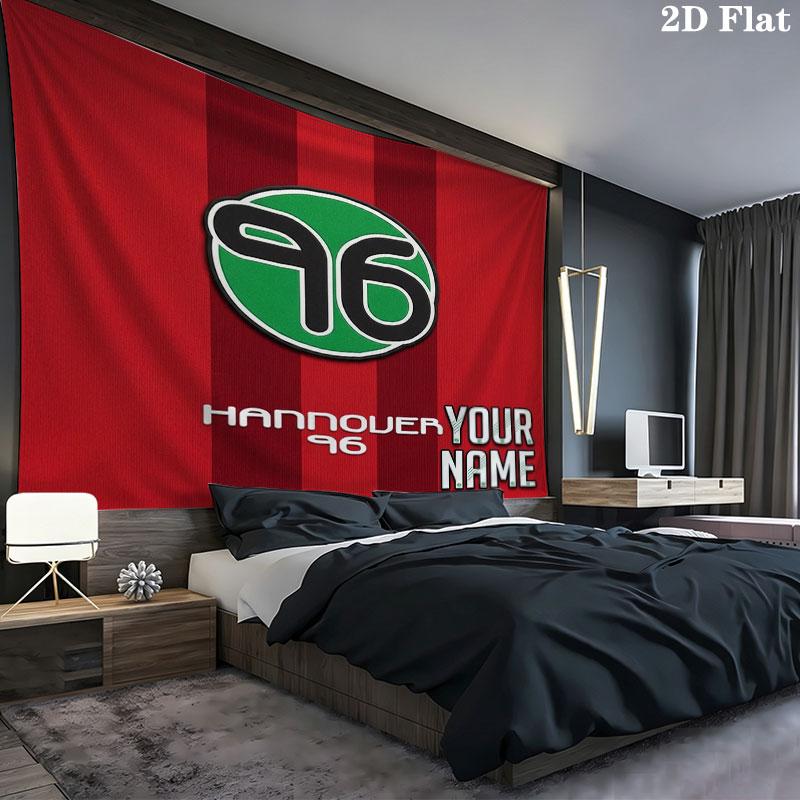 Hannover 96 Custom Name Wall Tapestry Aesthetic Wall Hanging Printed Fabric Blanket Decorative Tapestries for Bedroom Living Room Home Decor