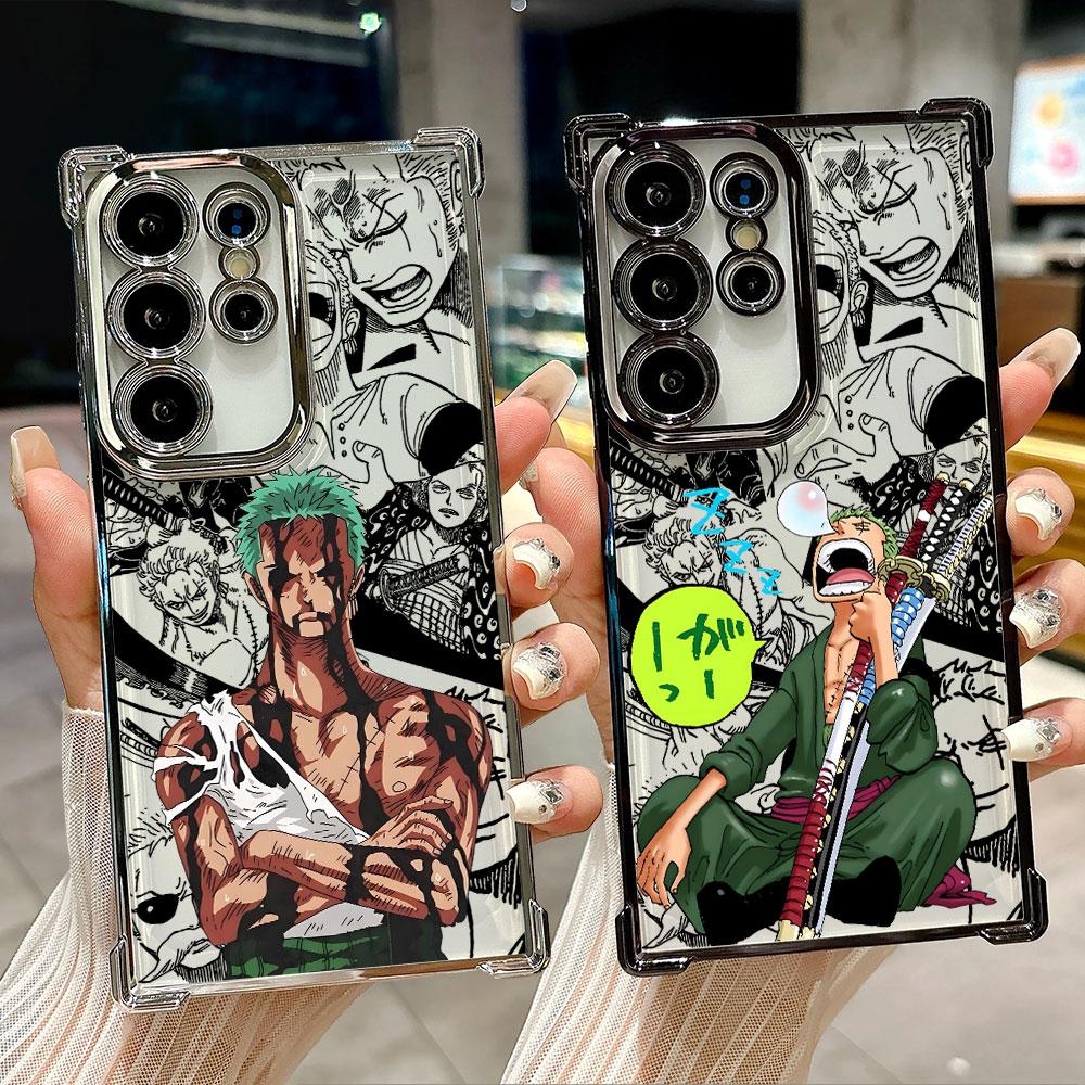 Ones P-Piece Zoro Anime Coque For Galaxy S26Ultra Phone Case For Samsung S26 S25 S24 S23 S21 Ultra S20 FE S25 Plus 5G Soft Cover
