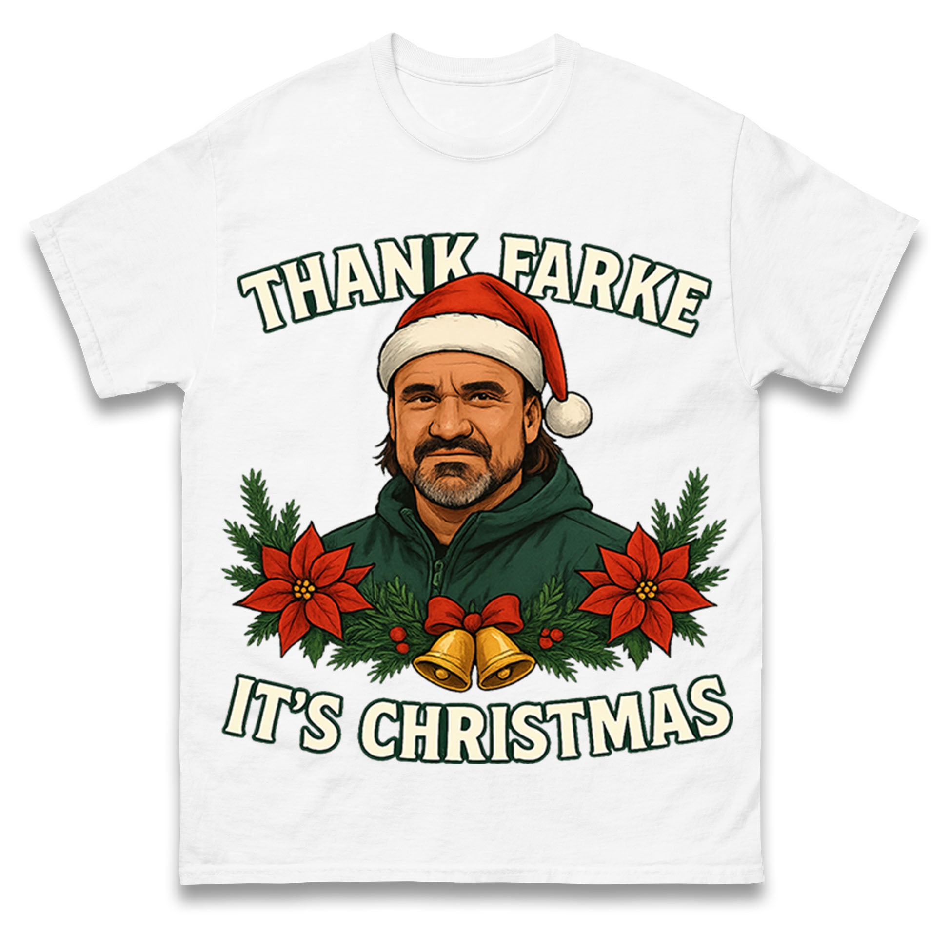 Thank Farke It s Christmas Leeds Utd T Shirt Tshirt Mens Womens Unisex Tops Tees 4XL