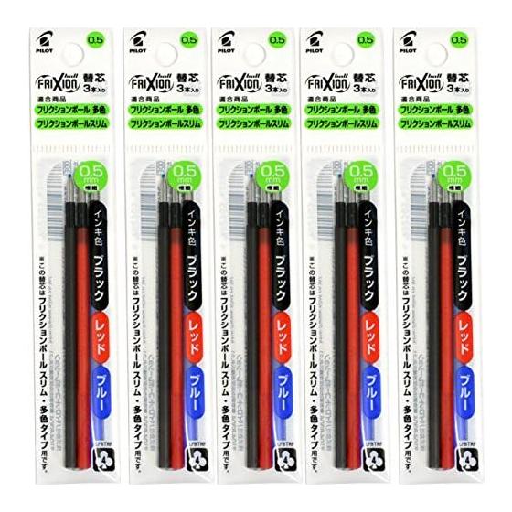 Pilot multi-color type refill friction ball slim LFBTRF30EF3C x 5 0.5mm 3 colors x 5 packs