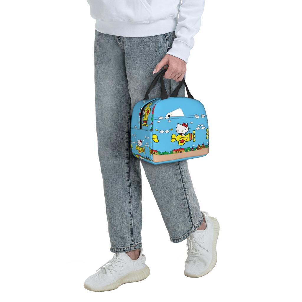 Custom Kitties Kitten Insulated Lunch Tote Bag for Women Men Cat Anime Resuable Thermal Cooler Bento Box Outdoor Camping Travel