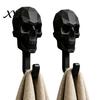 Industrial Style Hook 2Pcs Up, 3D Printed Skull Design Hooks, No Drilling Wall Heavy Duty Mount Hanger, Waterproof Bathroom Storage Hanger for Towels