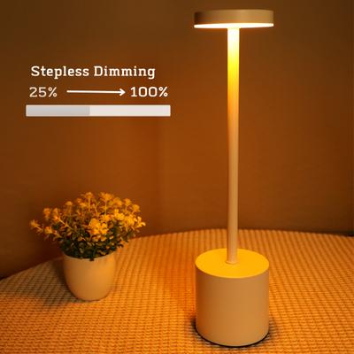 Lampada da tavolo in metallo touch ricaricabile a LED, lampade da scrittura, comodino, barra luminosa ambientale creativa, decorazione per esterni, illuminazione notturna