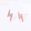 European and American simple mini earrings, mini lightning zircon stud earrings for women, simple temperament student earrings