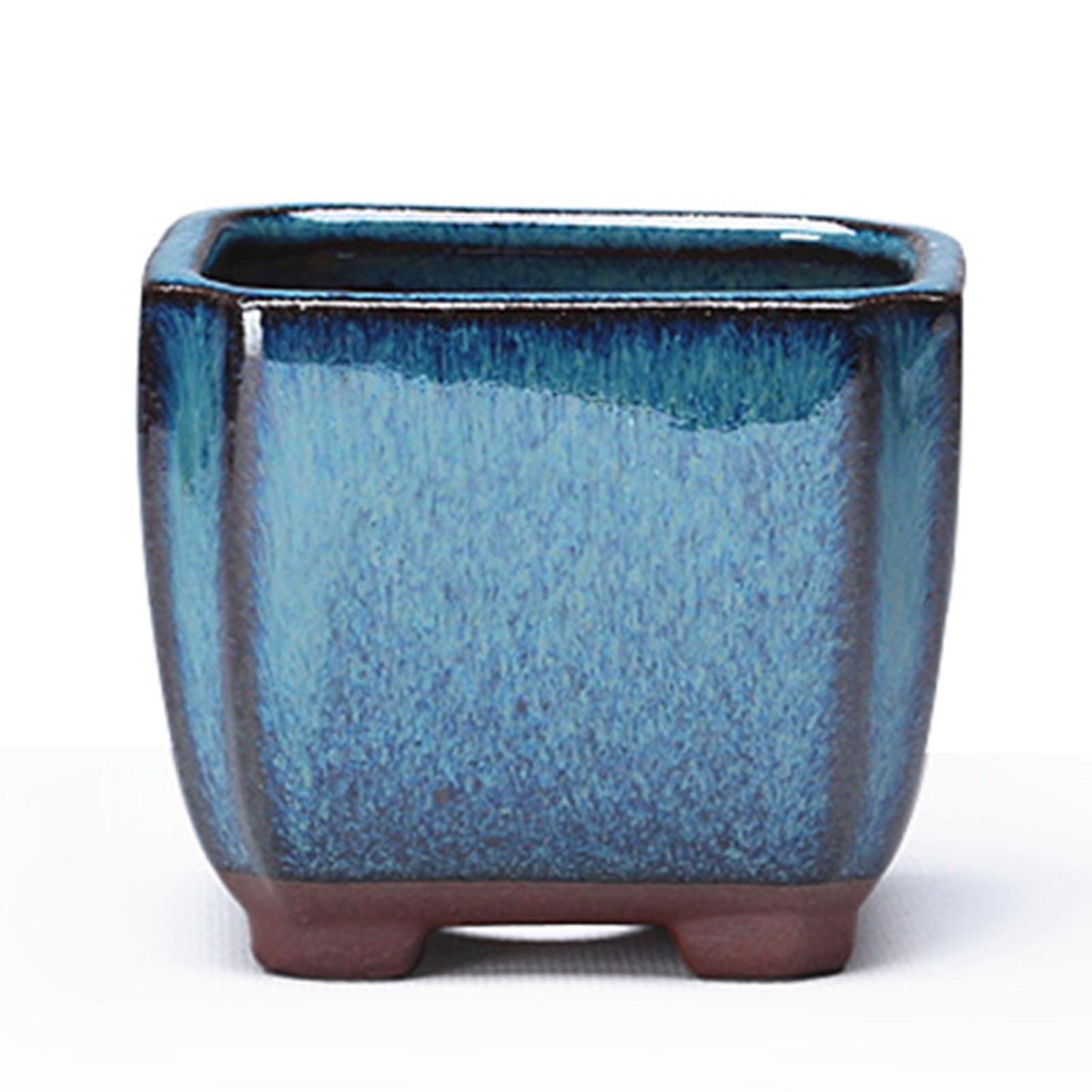 

Korean Style Flower Pots Purple Sand Glazed Ceramic Planter For Succulents Indoor Plants Flower Pots Home Office Desk Decoration