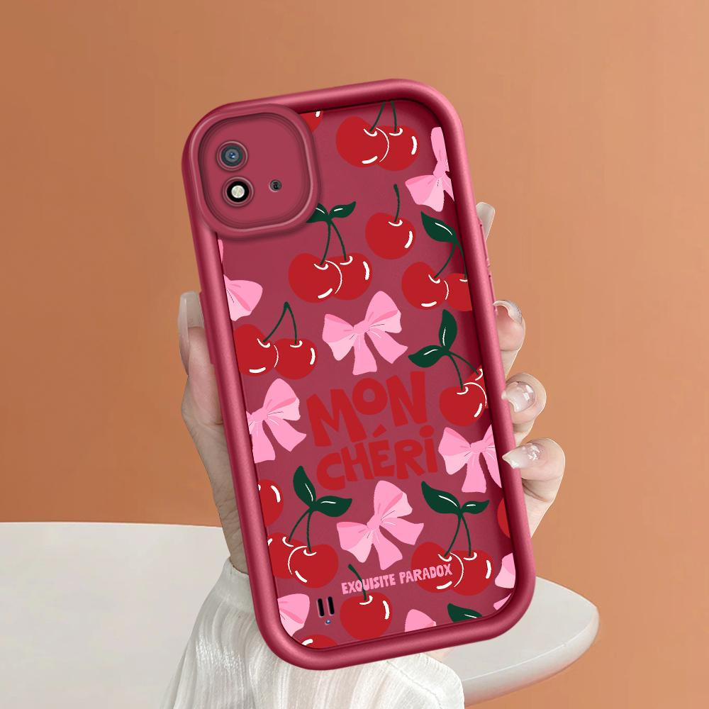 Soft Silicone Square Ladder Printing Pattern Phone Casing Full Cover Camera Shockproof Protection Rubber Case for OPPO Realme