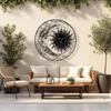 Metal Wall Art Sun and Moon Laser Cut Black Steel Home Decor Modern Design