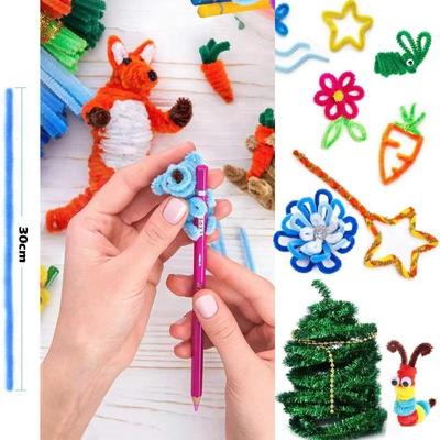 Handicraft Toys 1PCS Kids DIY Set Educational Handmade Materials Pack Colorful Feathers Sequins Model Accessories