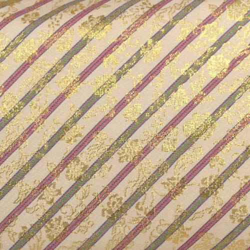 Okadaen Tea Ceremony Utensils Sukiya Bag, Rayon Japanese Style Bag for Women (Striped Arabesque Pattern)