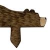 Brown Wooden Bear Door Topper Rustic Bear Shape Door Corner Frame Sign Handcrafted Sleeping Bear Statue for Home Office Bedroom Nursery Decor