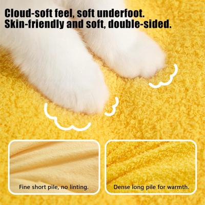 Lit pour Animal de Compagnie Lits pour Chat pour Intérieur avec Fond Antidérapant Peluche Douce Apaisant Dormant Chauffant Tente Maison pour Animal de Compagnie pour Appartement Maison Salon