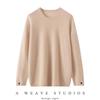 Women's 100% Pure Cashmere Raglan Sleeve Pullover - Solid Color, Round Neck, Long Sleeve, Autumn/Winter Knit Sweater.