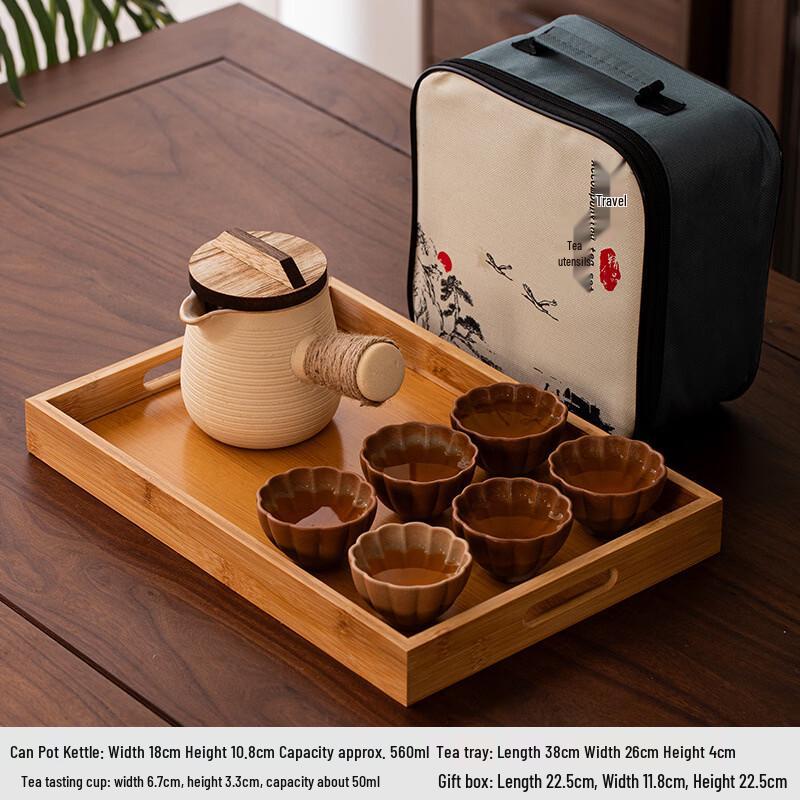 

White Ceramic Hearth Tea Set with Petal Cups